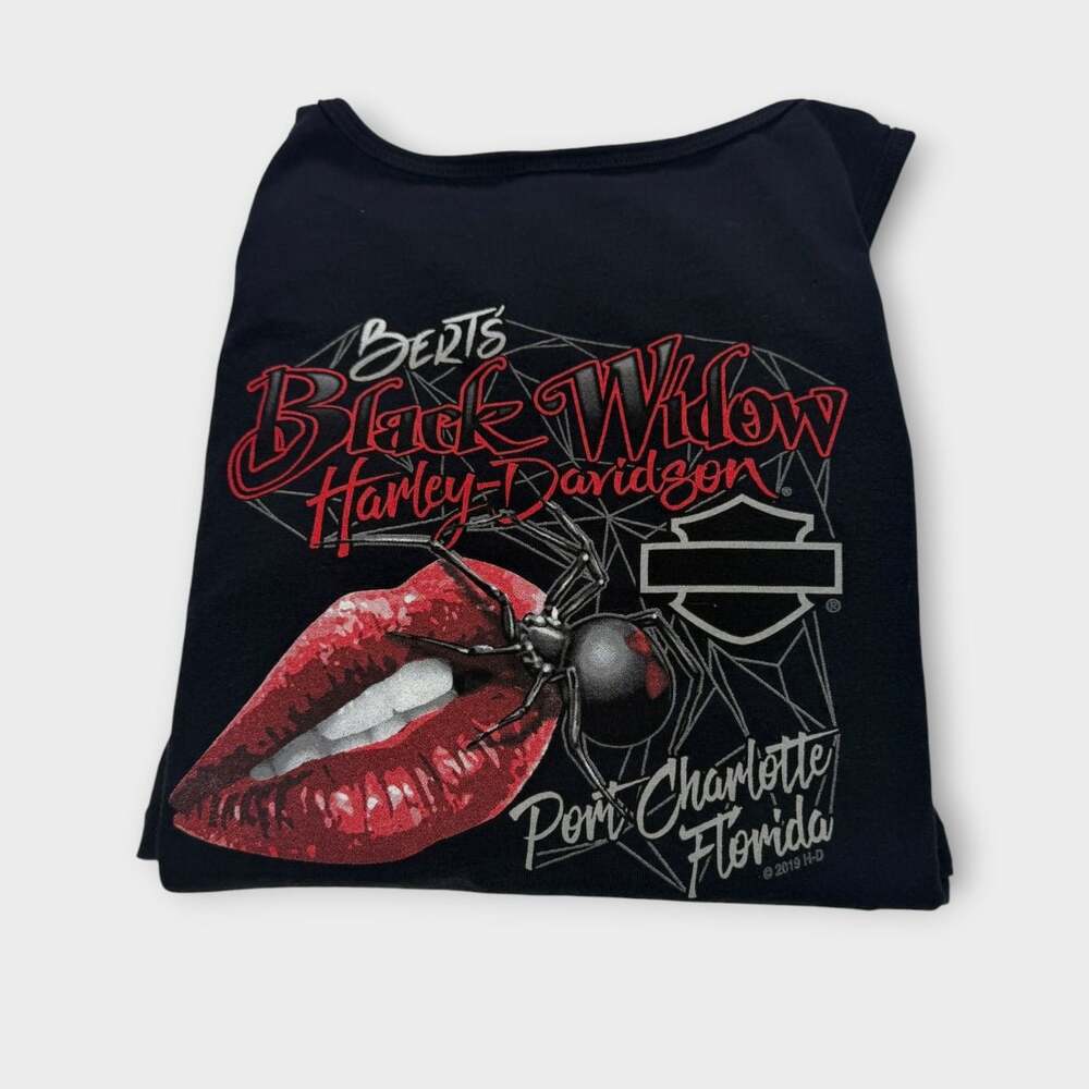 Harley Davidson Black Widow Graphic Tank Top Women’s XL